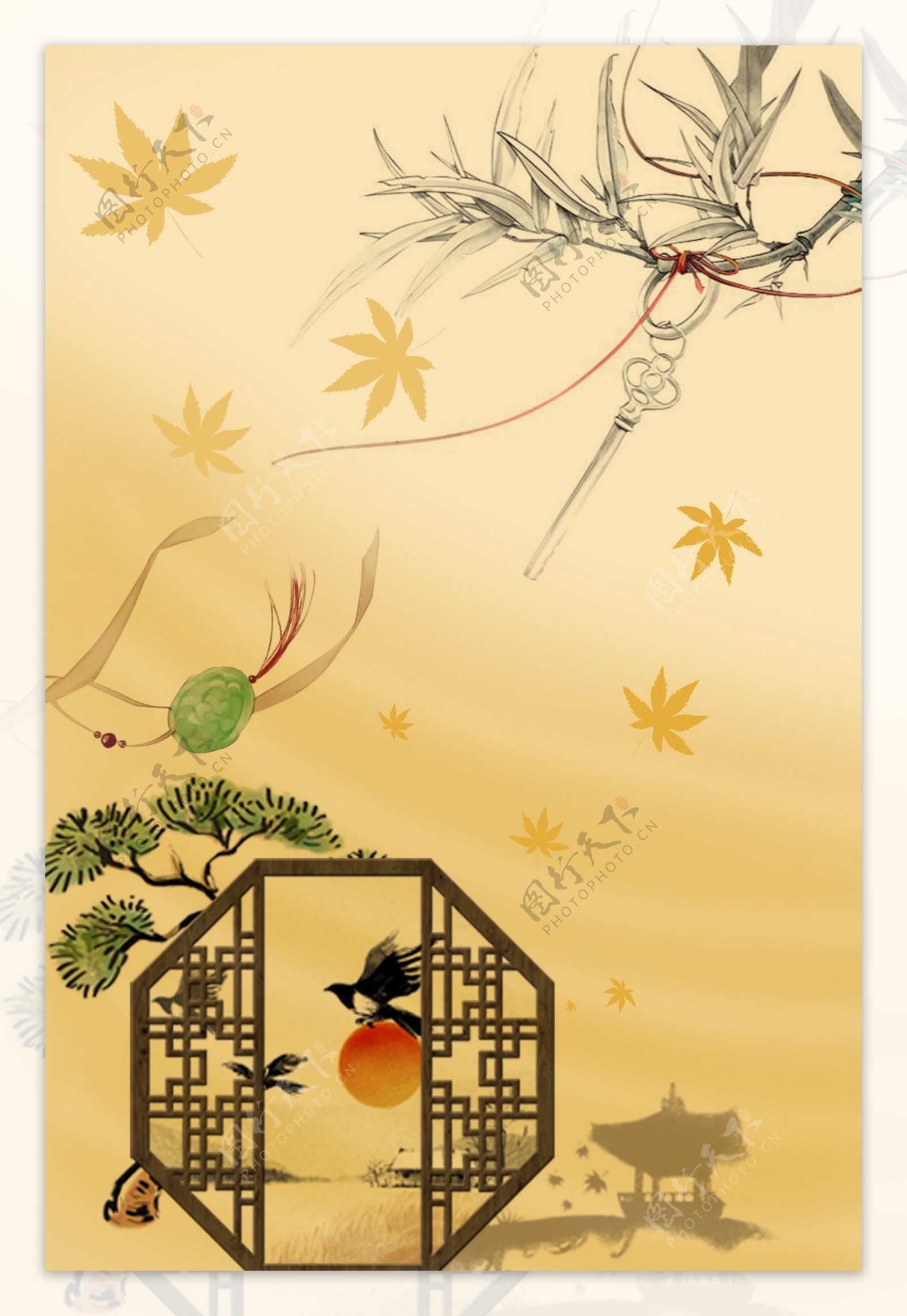 中式古典海报背景设计
