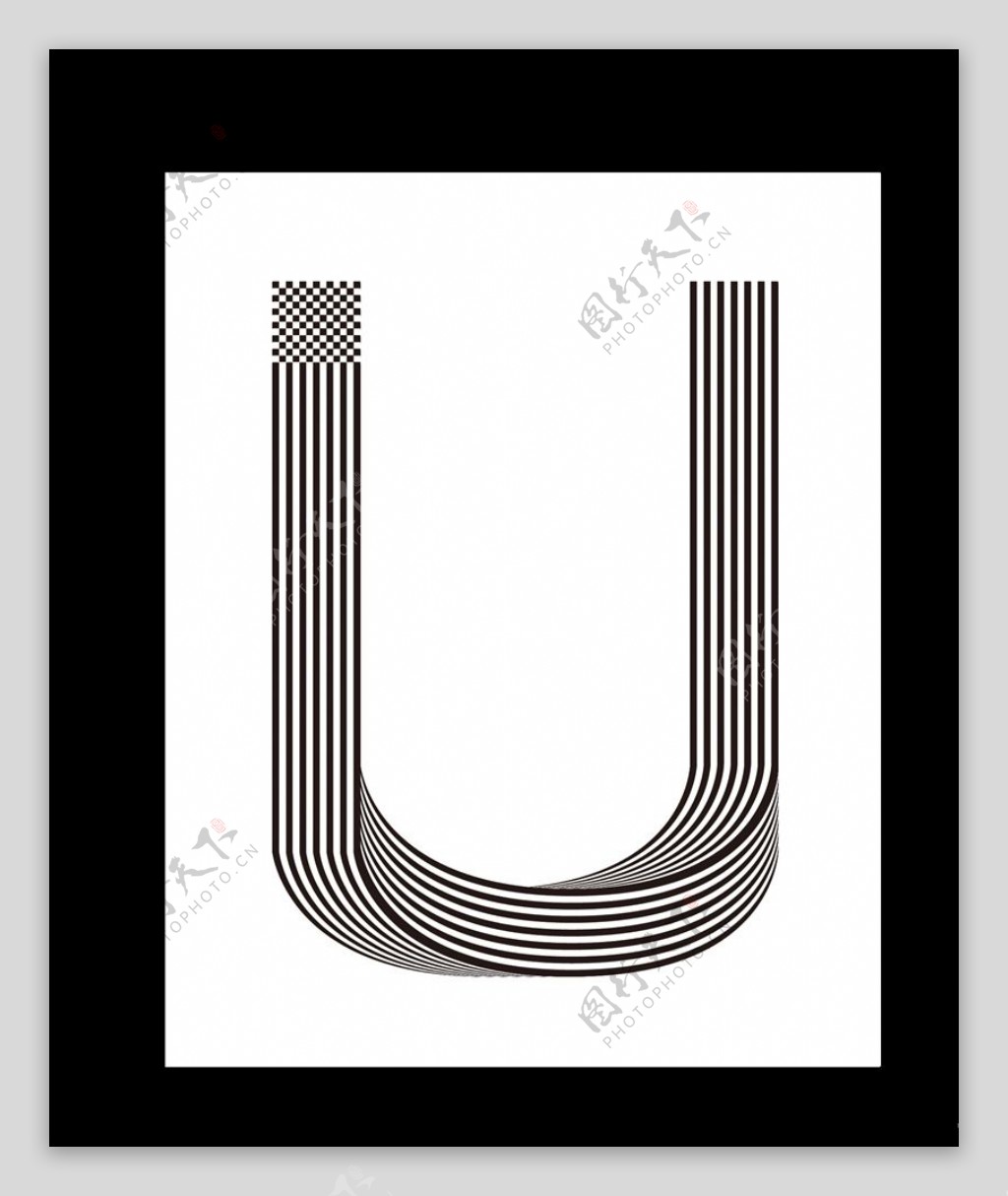 Uu字母设计创意字体设计
