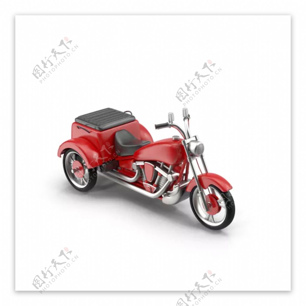 红色摩托车装饰设计