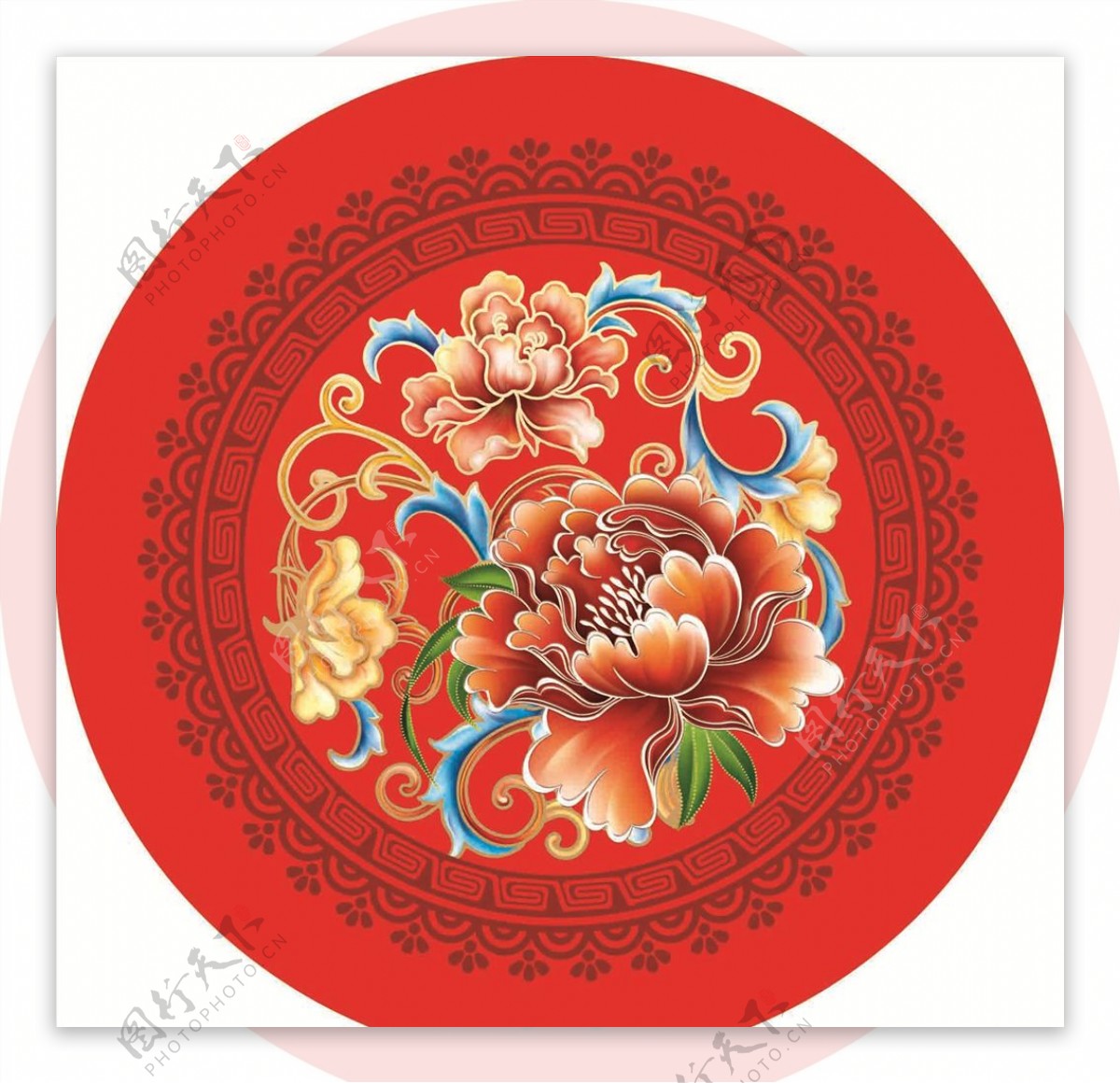 中式圆形舞台地毯