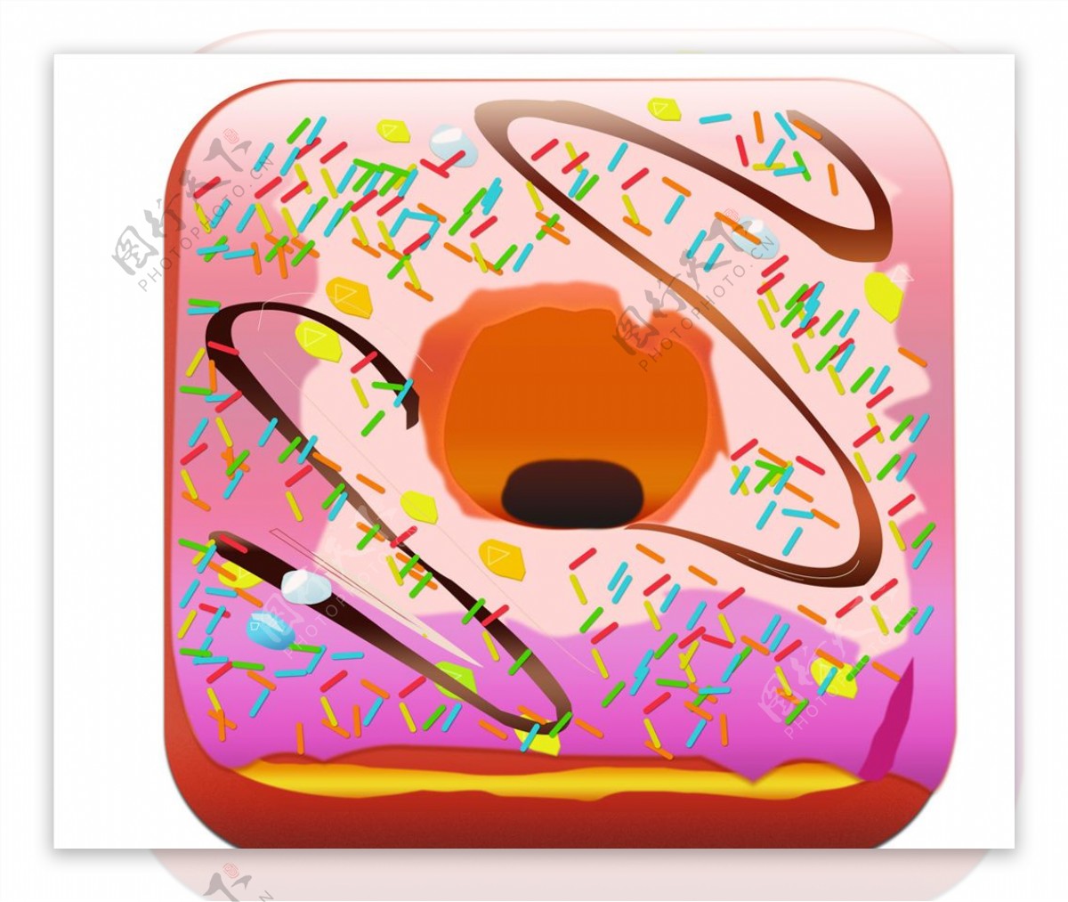UI拟物图标写实图标甜甜圈