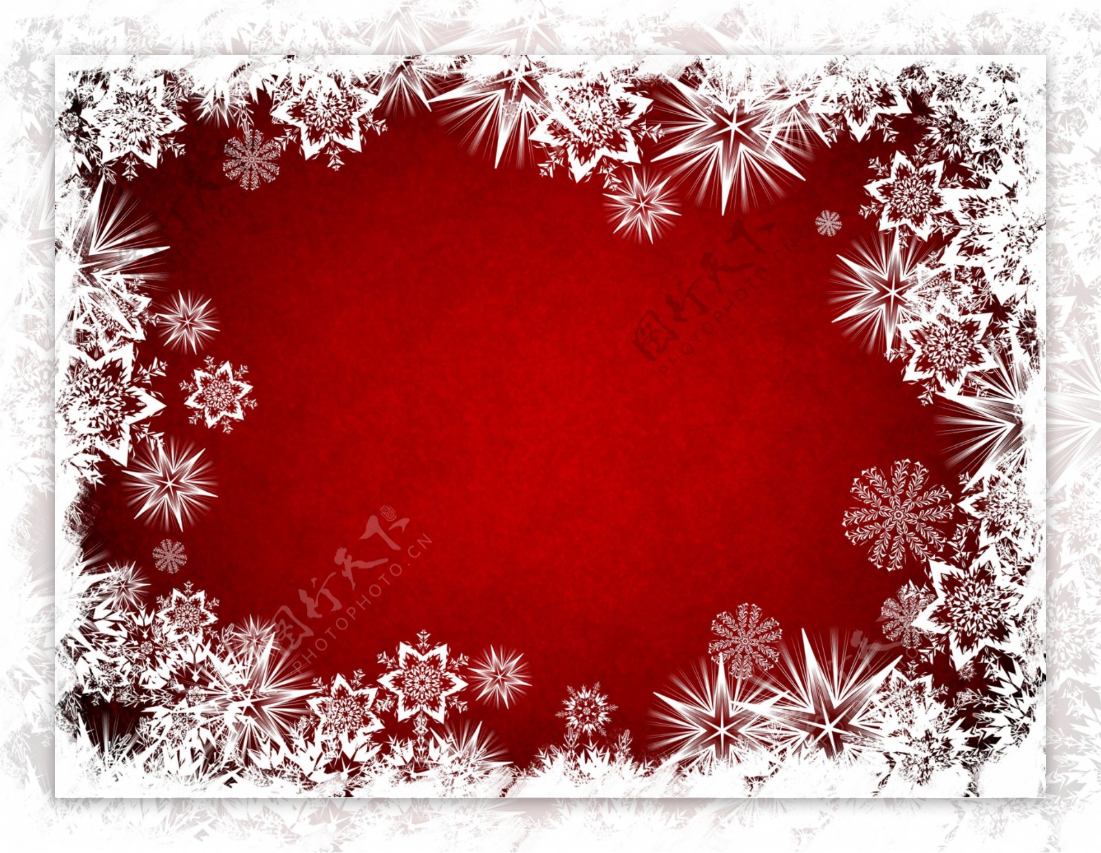冬季雪花淡红背景图3