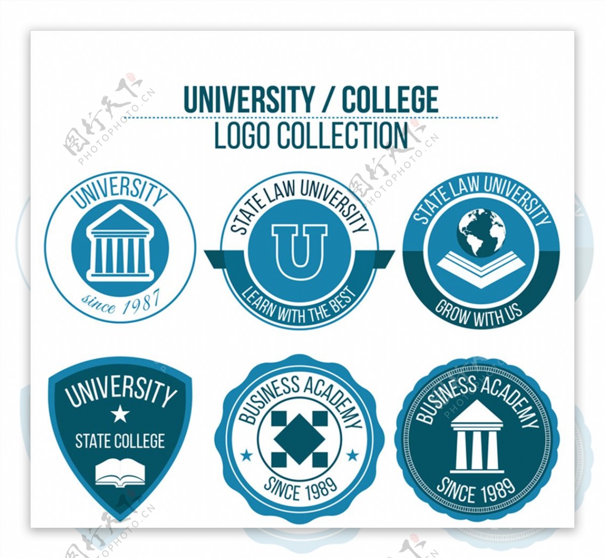 蓝色大学标志