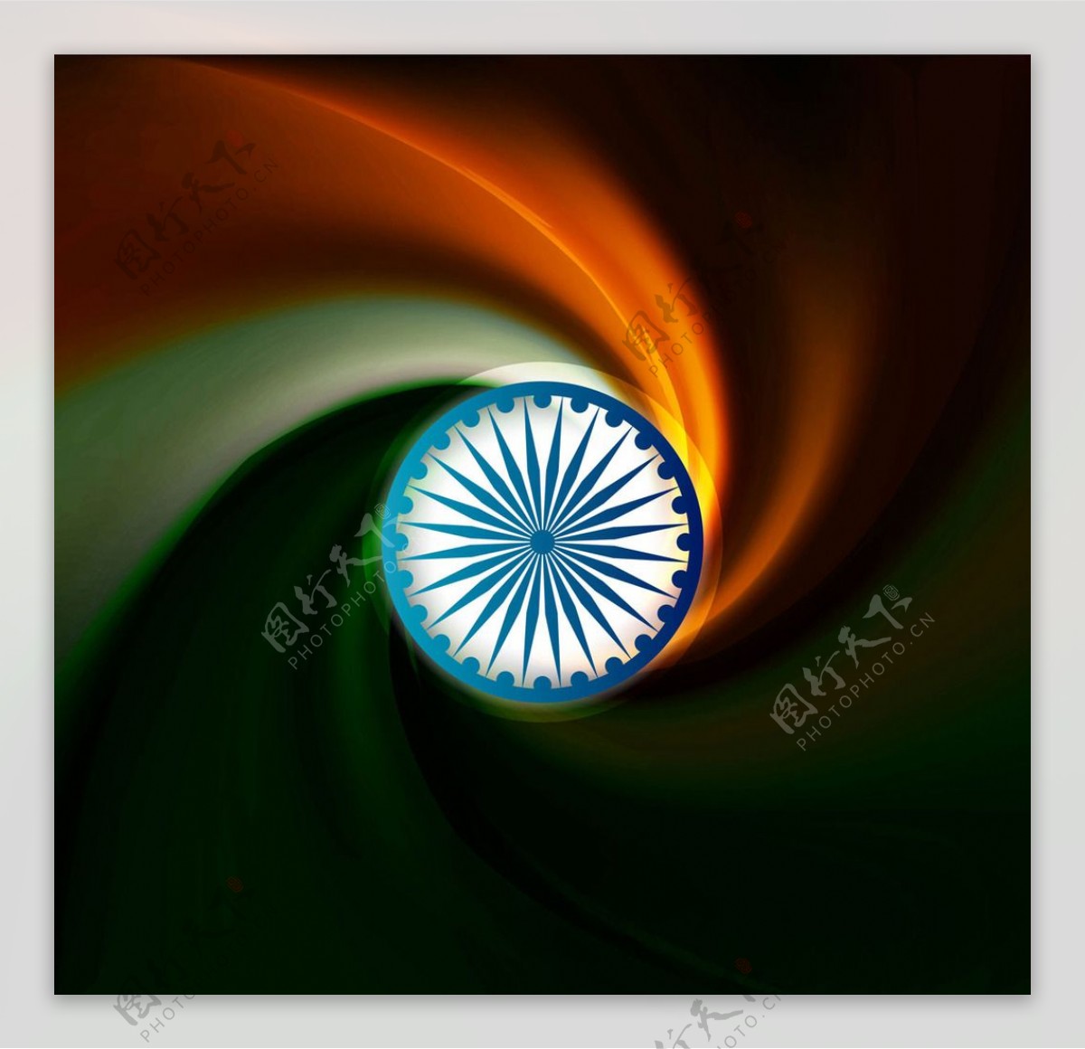 创意印度国旗背景