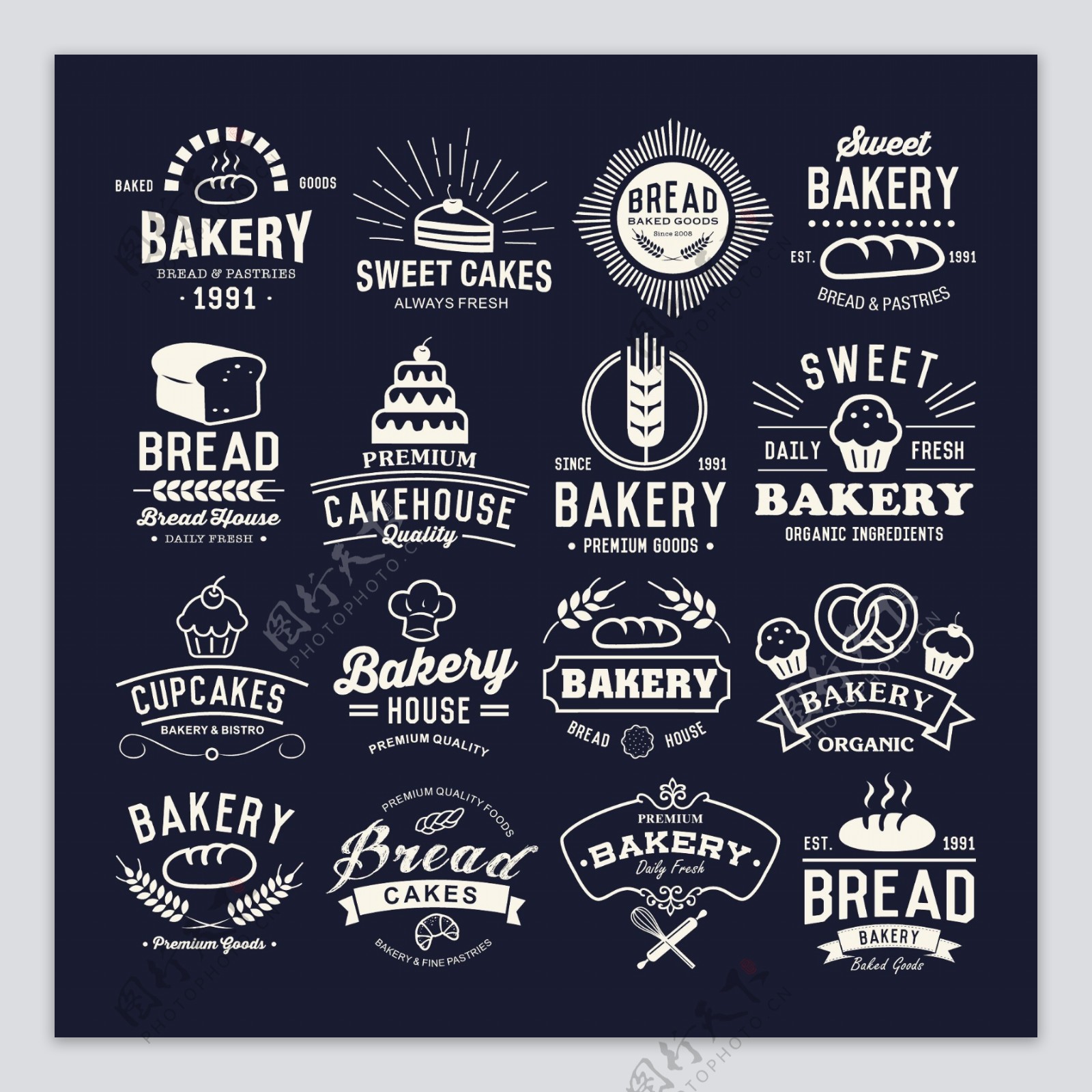 蛋糕图标烘焙logo