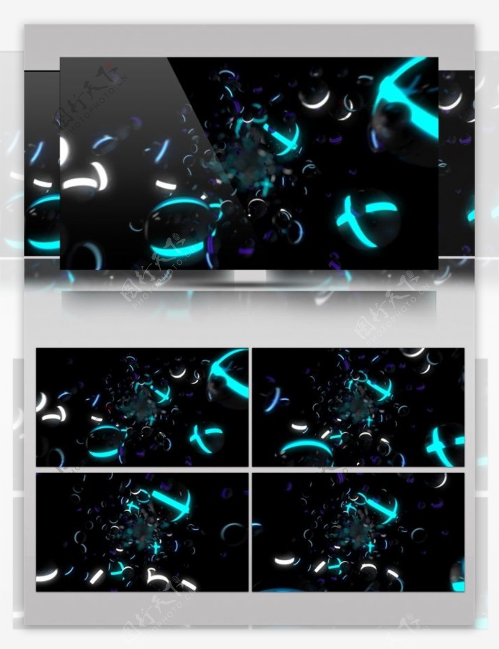 蓝色妖娆光束动态视频素材