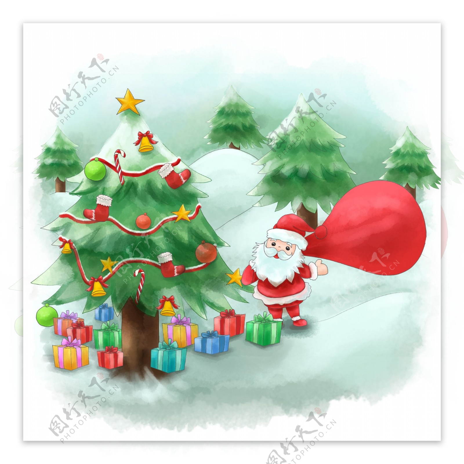 壁纸 : 插图, 月亮, 飞行, 雪人, 圣诞树, 假日, 新年, 驯鹿, 圣诞老人, 礼物, 圣诞装饰, 题词, 雪橇 1600x1180 ...