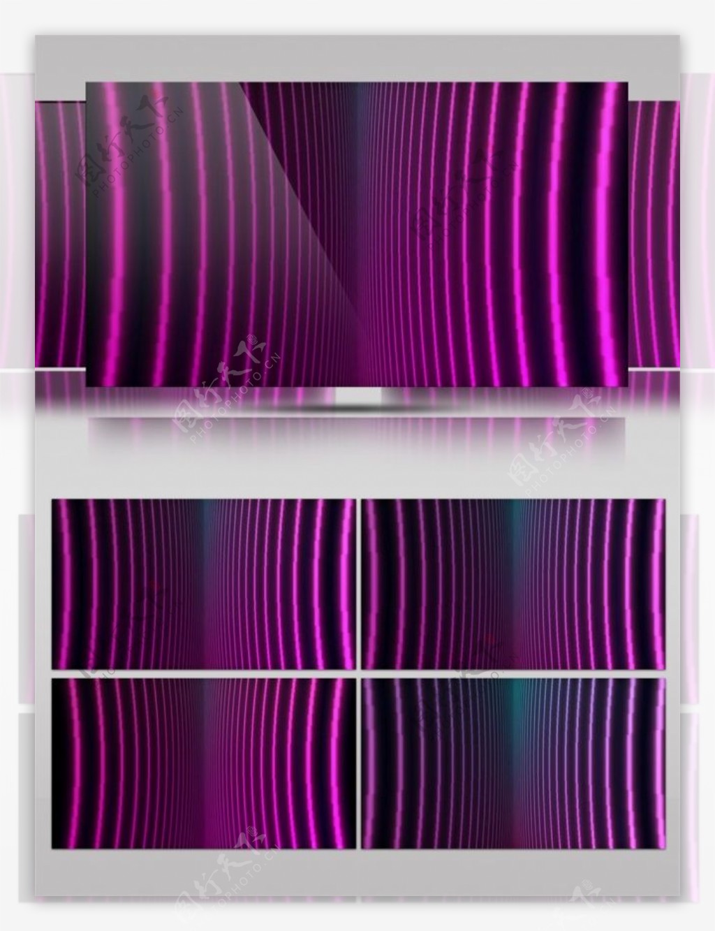 紫色弯曲光束动态视频素材