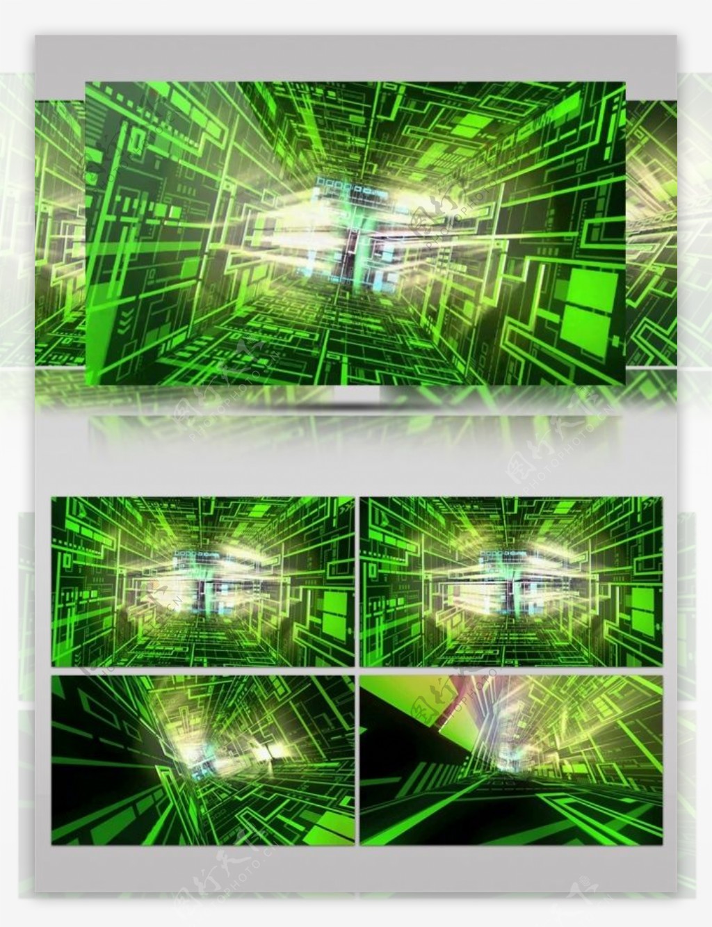 绿色方格光束动态视频素材