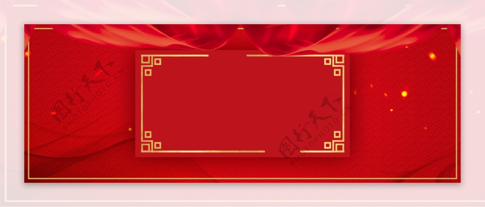 红色喜庆新年电商商业背景模板