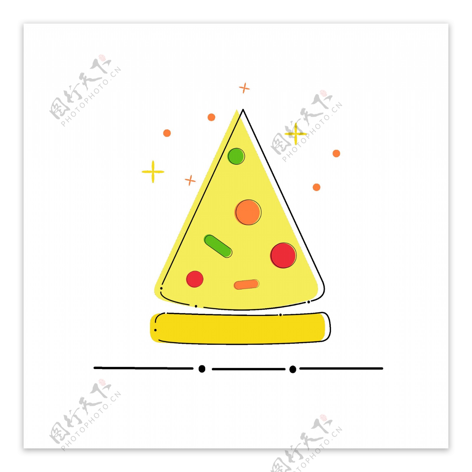 MBE图标元素之卡通可爱美食披萨