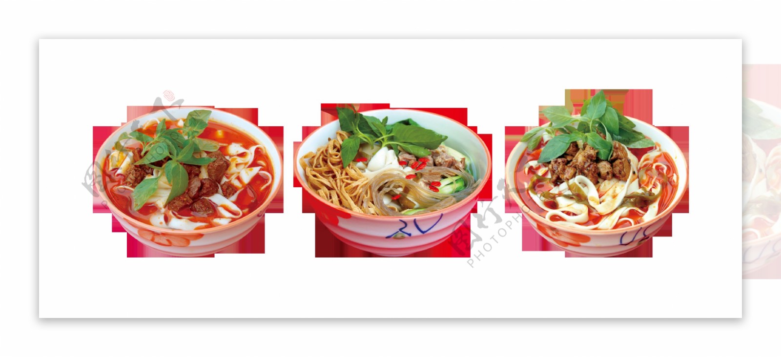 三碗面特色面面食美食设计元素图案