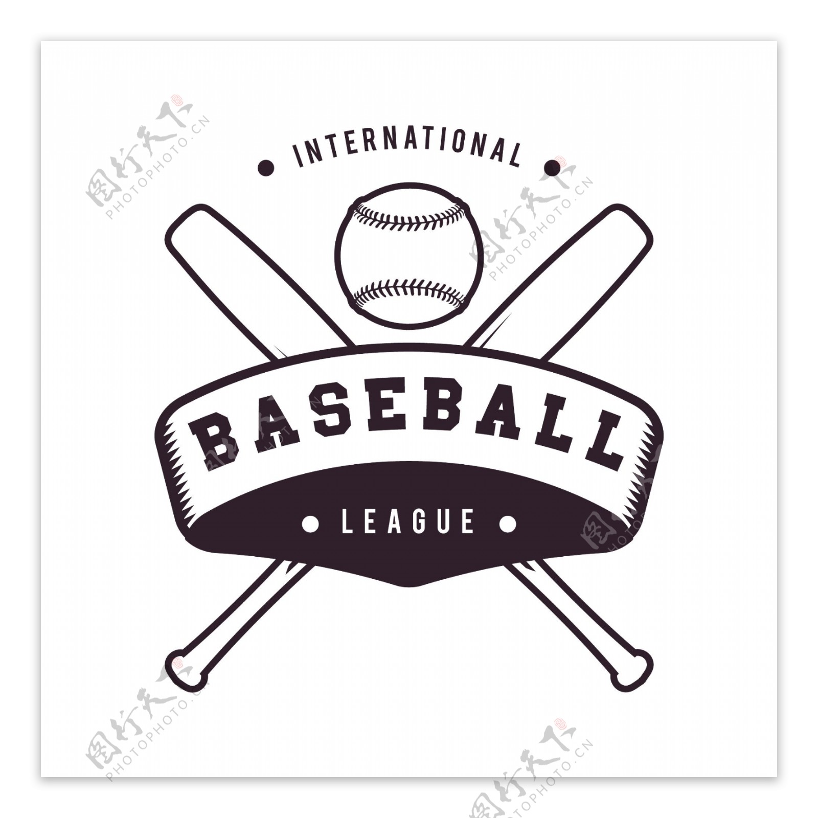 棒球徽标logo模板