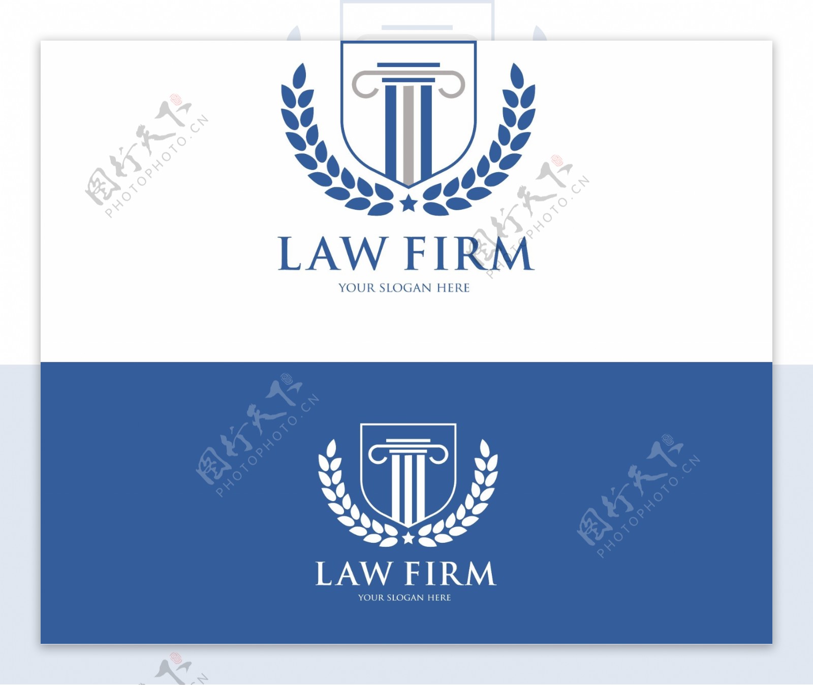 lawfirm抽象图案logo模板