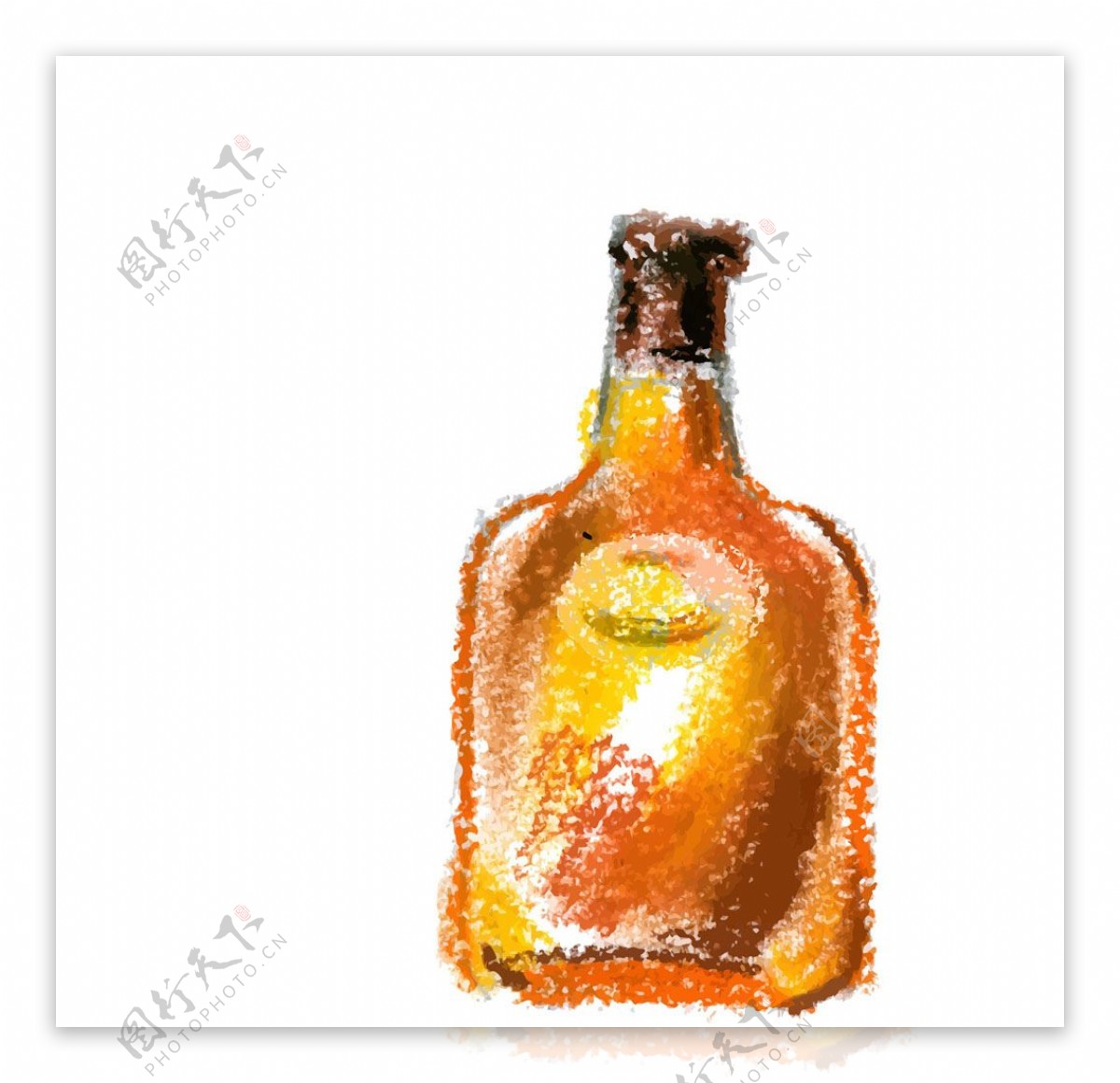 玻璃酒瓶手绘|插画|其他插画|lianganqingfeng - 原创作品 - 站酷 (ZCOOL)