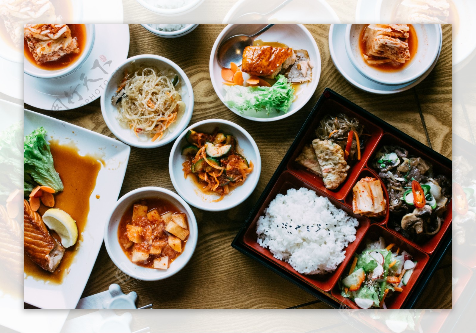 美食的韩国料理