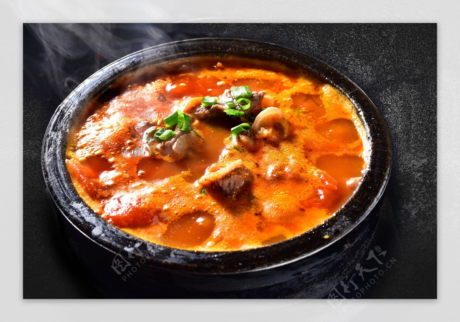 石锅牛腩柿子汤