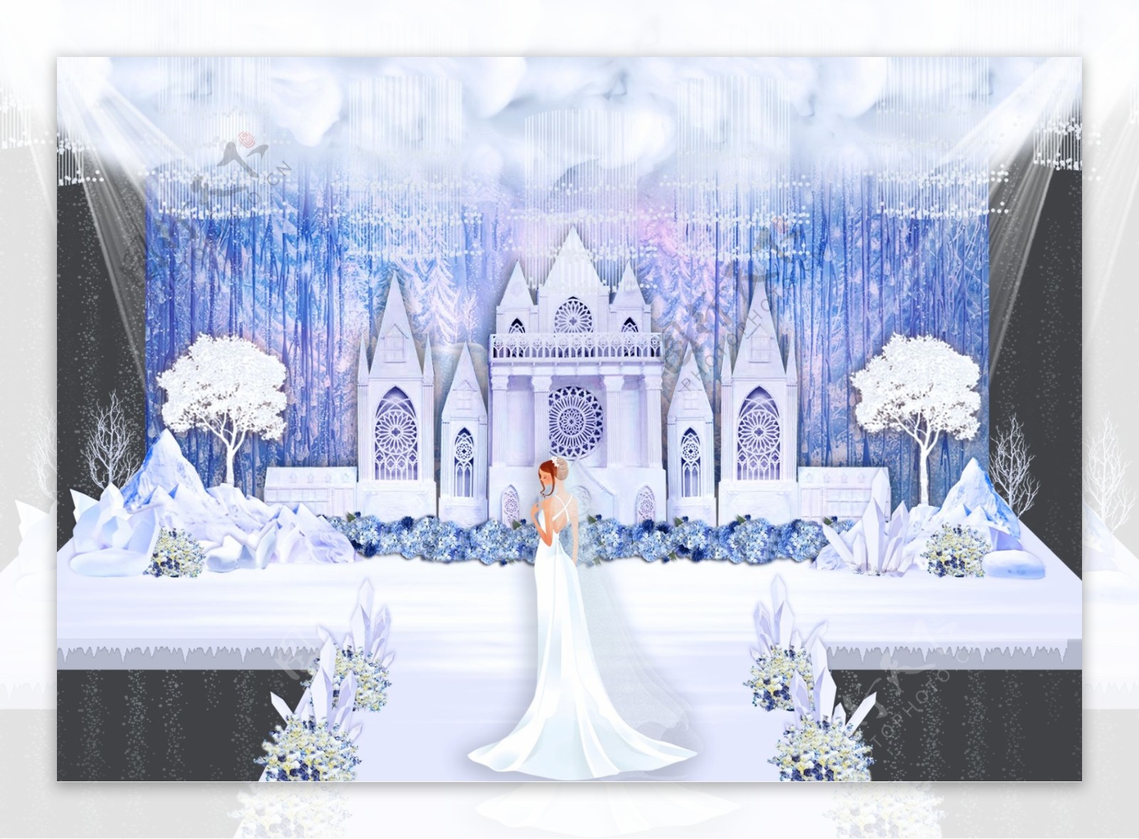 冰雪城堡梦幻婚礼效果图