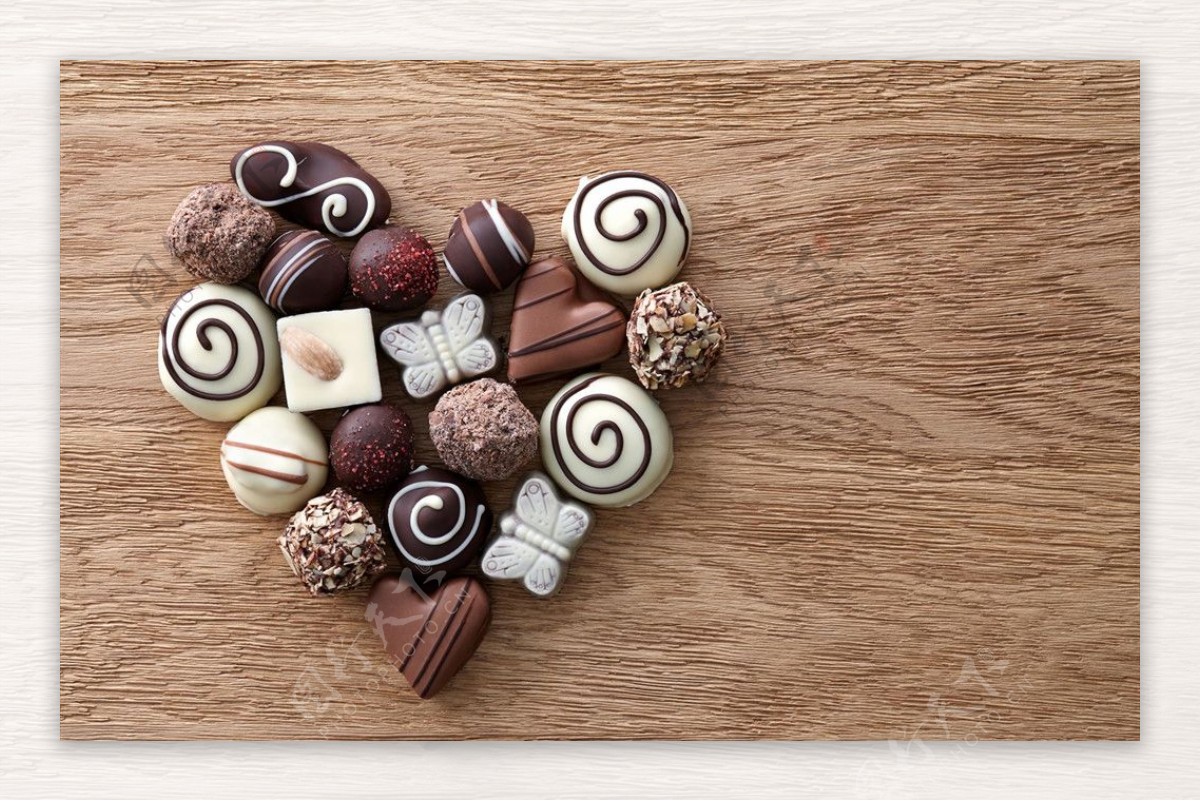 情人节糕點糖果巧克力木板