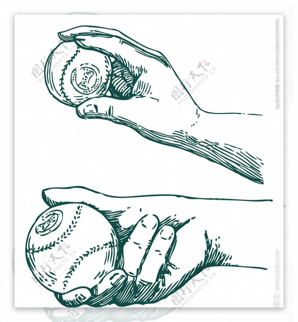 手绘棒球