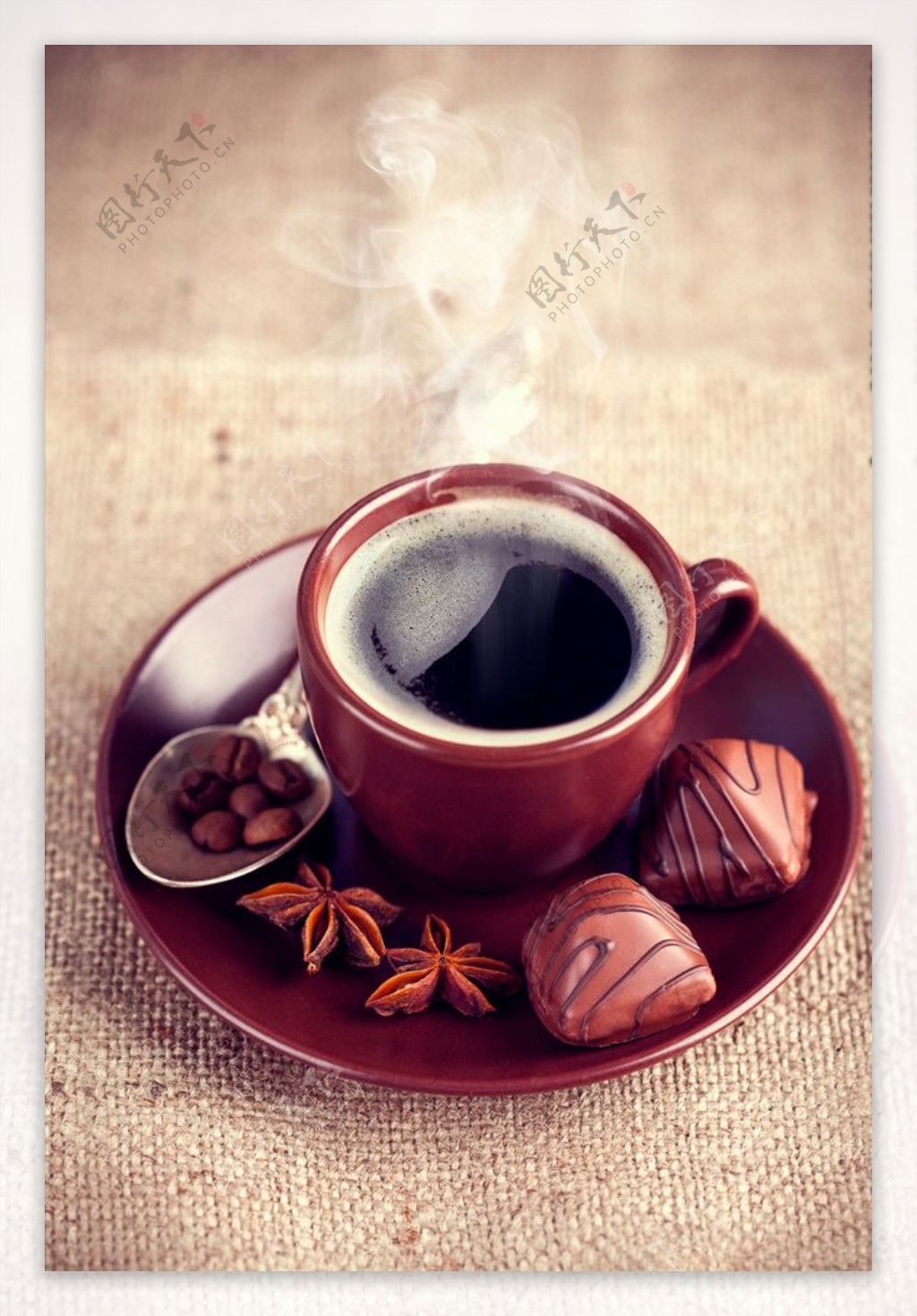 香浓的咖啡和巧克力