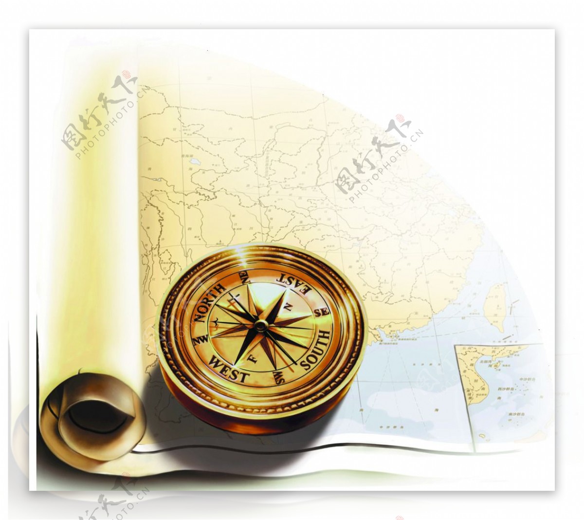 航海指南针欧式复古文艺