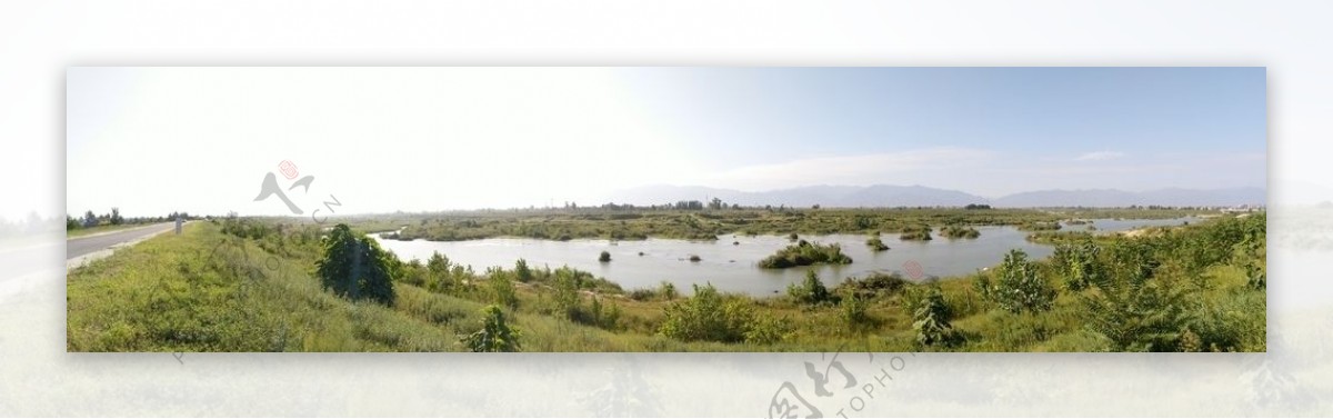 美丽的乡村河道风景