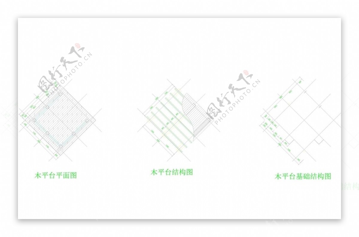 CAD公园绿化桥路道路绿化