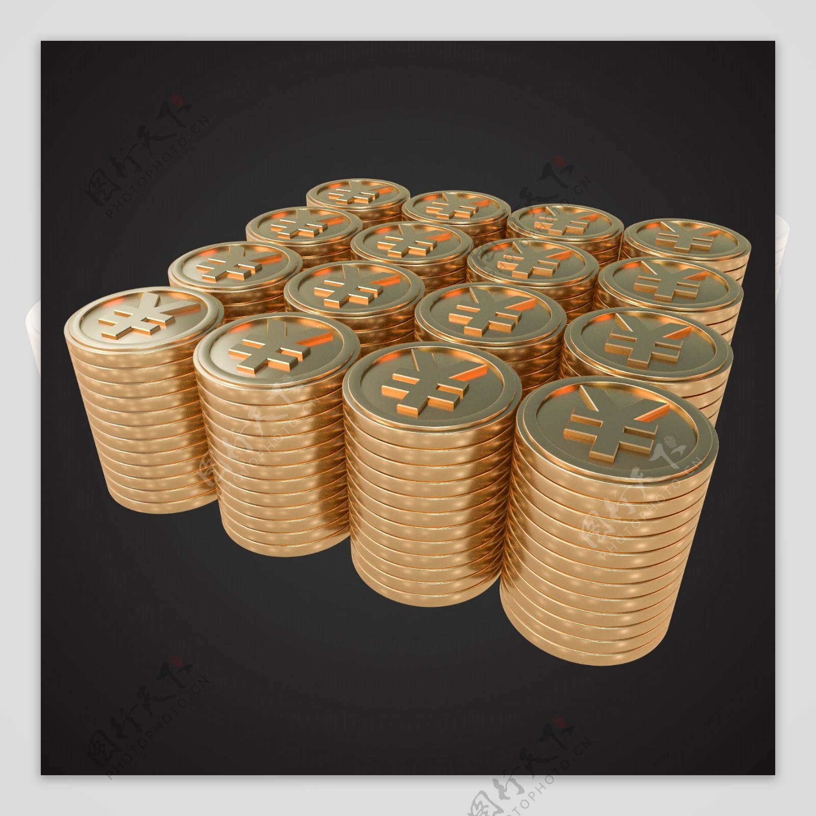 钱商务金币办公硬币3D立体金币rmb