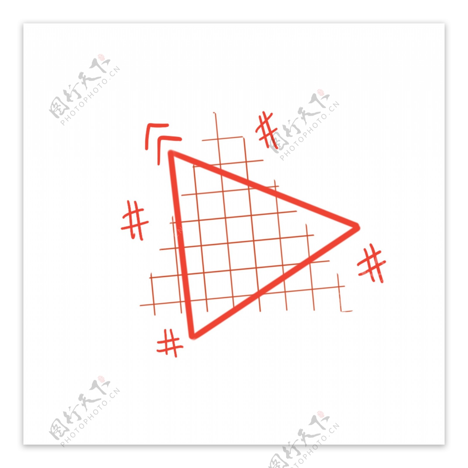 孟菲斯线条三角几何边框素材