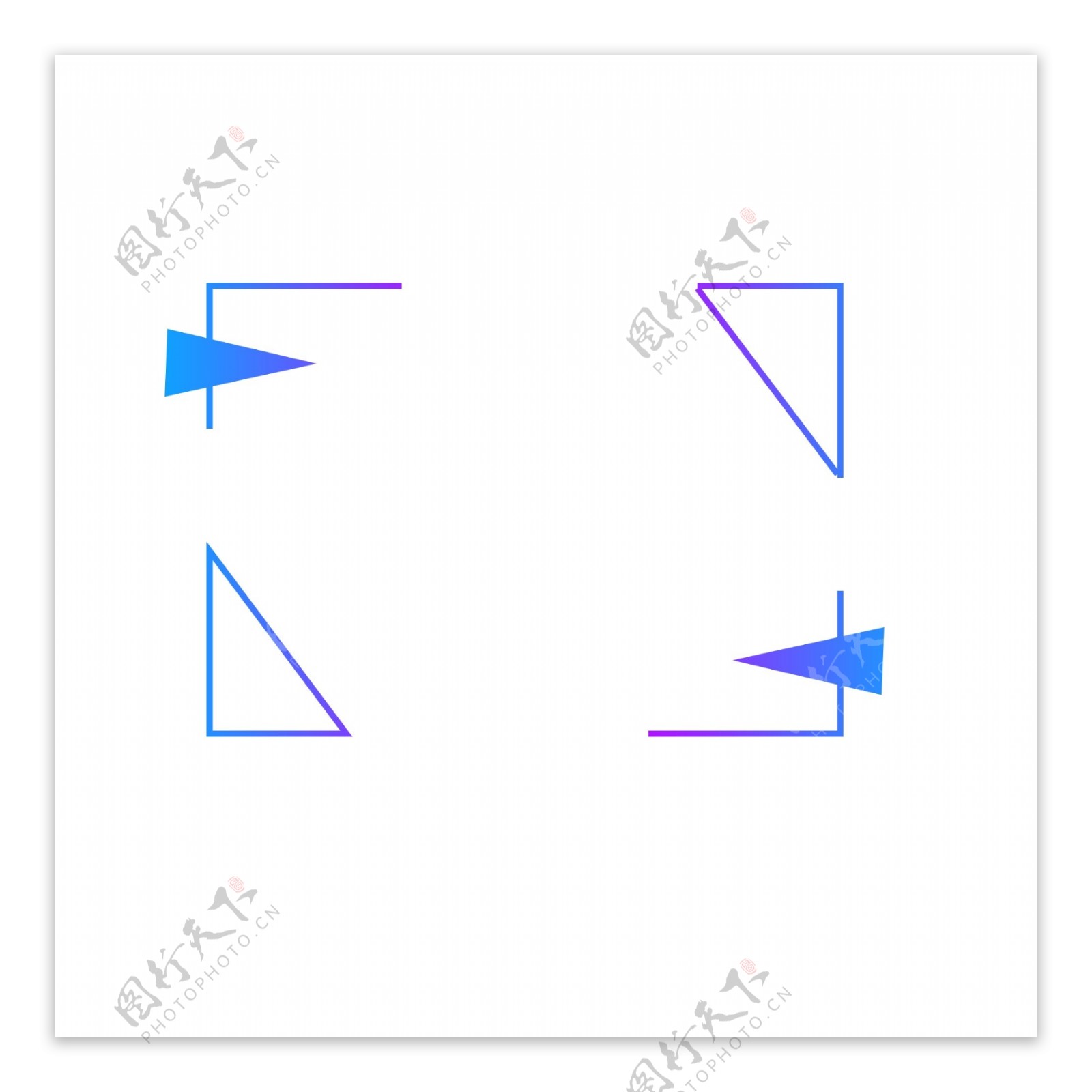 多边形几何线条拼接元素边框设计
