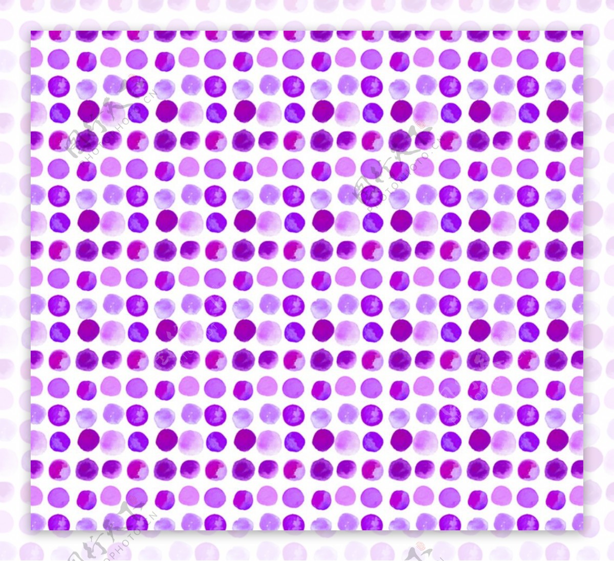 紫色水彩圆点无缝背景矢量图