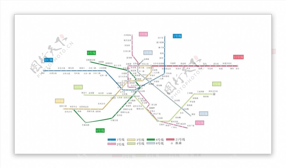 最新武汉地铁图分布图