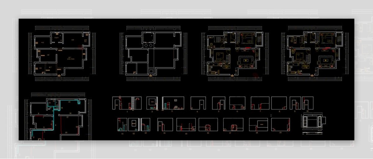 独特家装户型图CAD