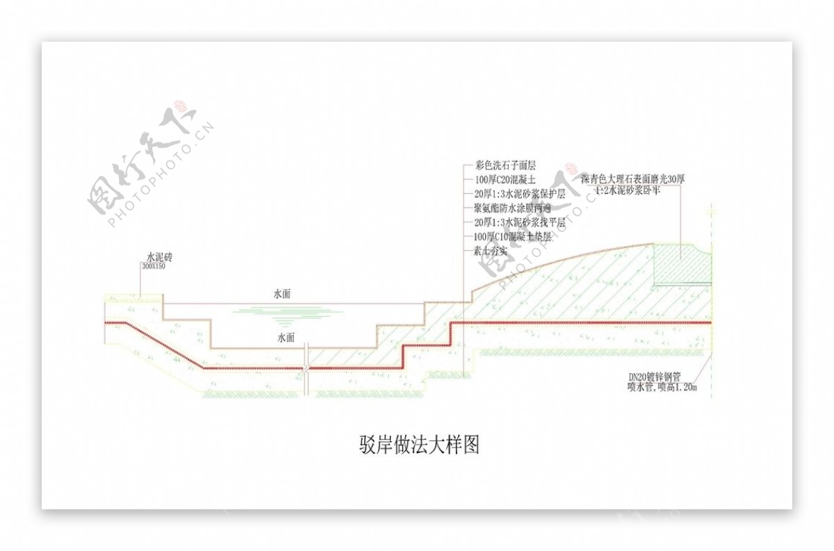 CAD公园绿化桥路道路绿化