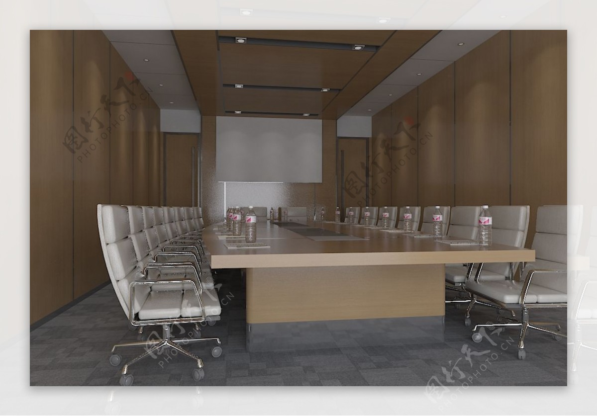 办公层普通会议室装修效果图