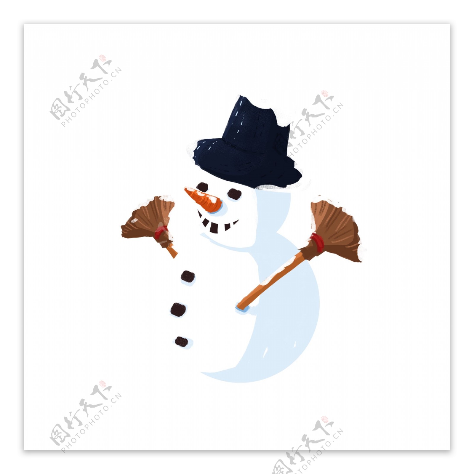 冬季雪人彩绘设计可商用元素