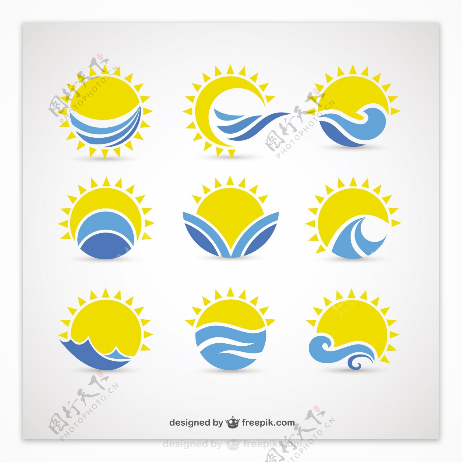 太阳和海浪图标