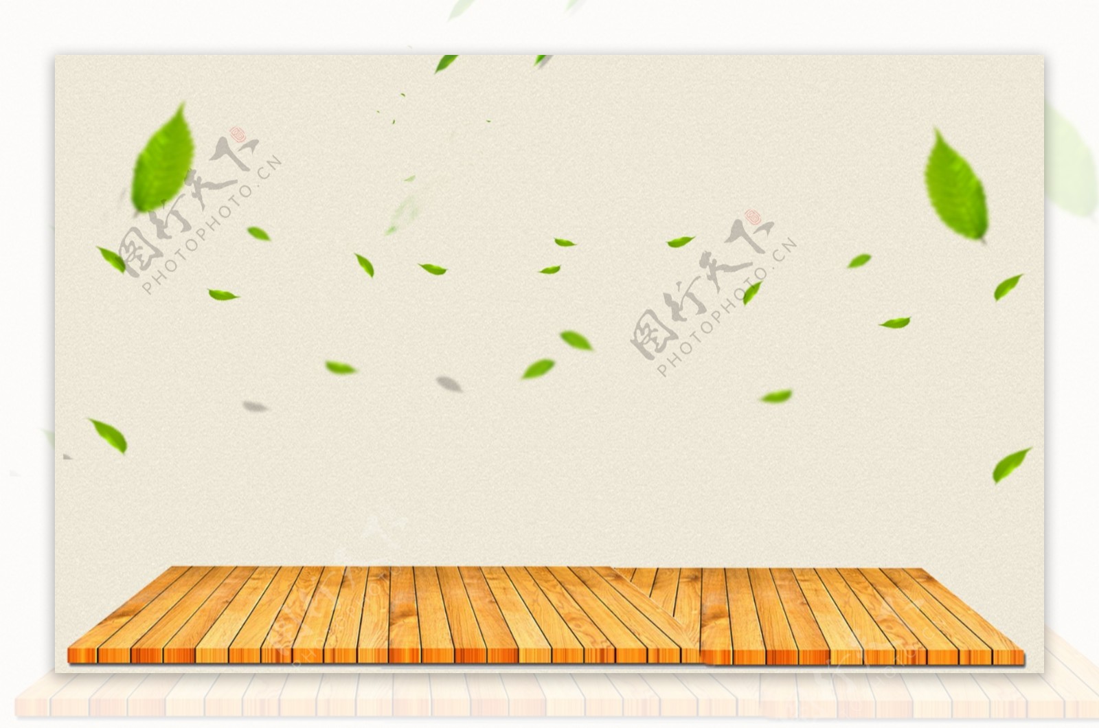 零食清新木板展示台背景设计