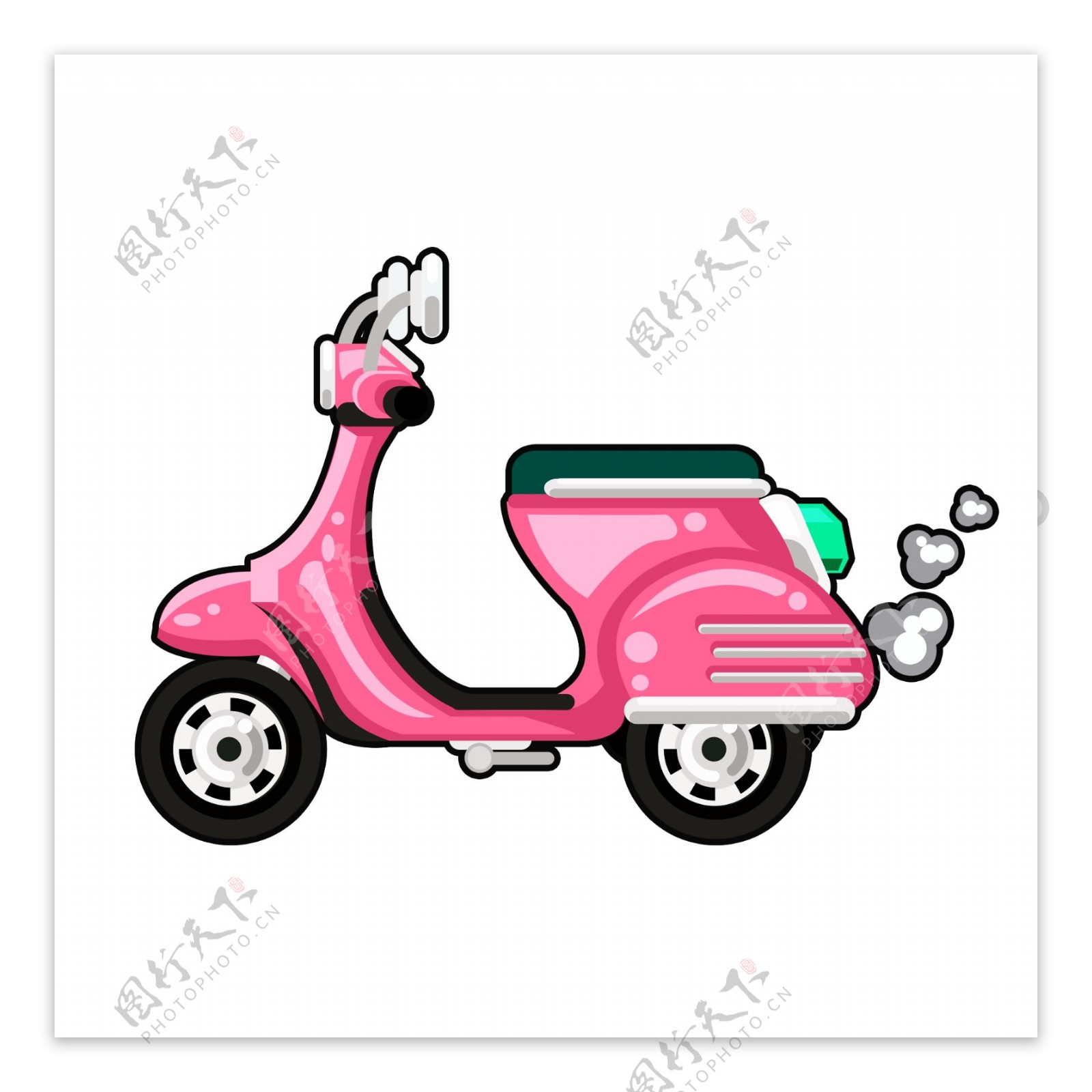交通工具粉色小摩托