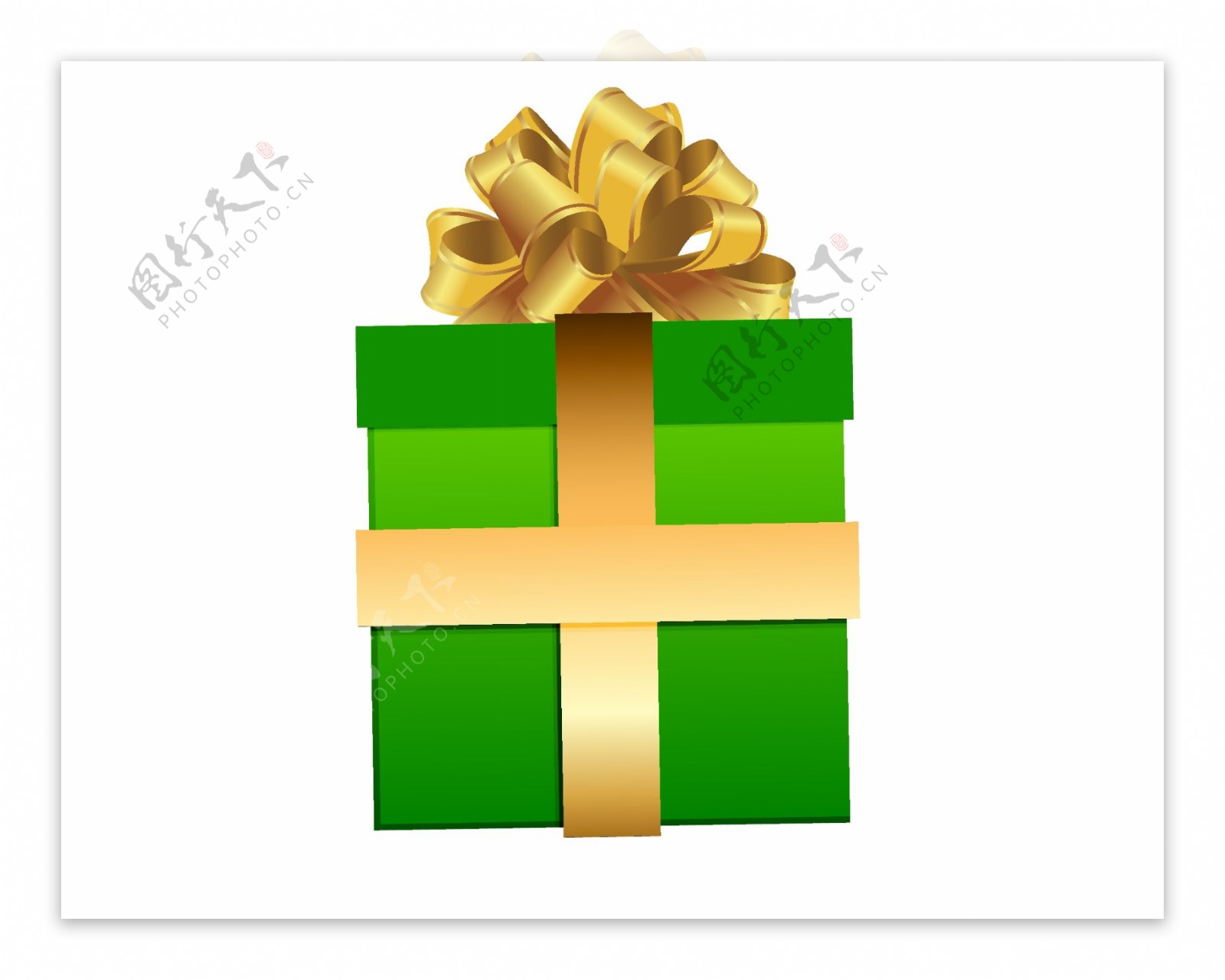 矢量绿色礼盒礼物元素