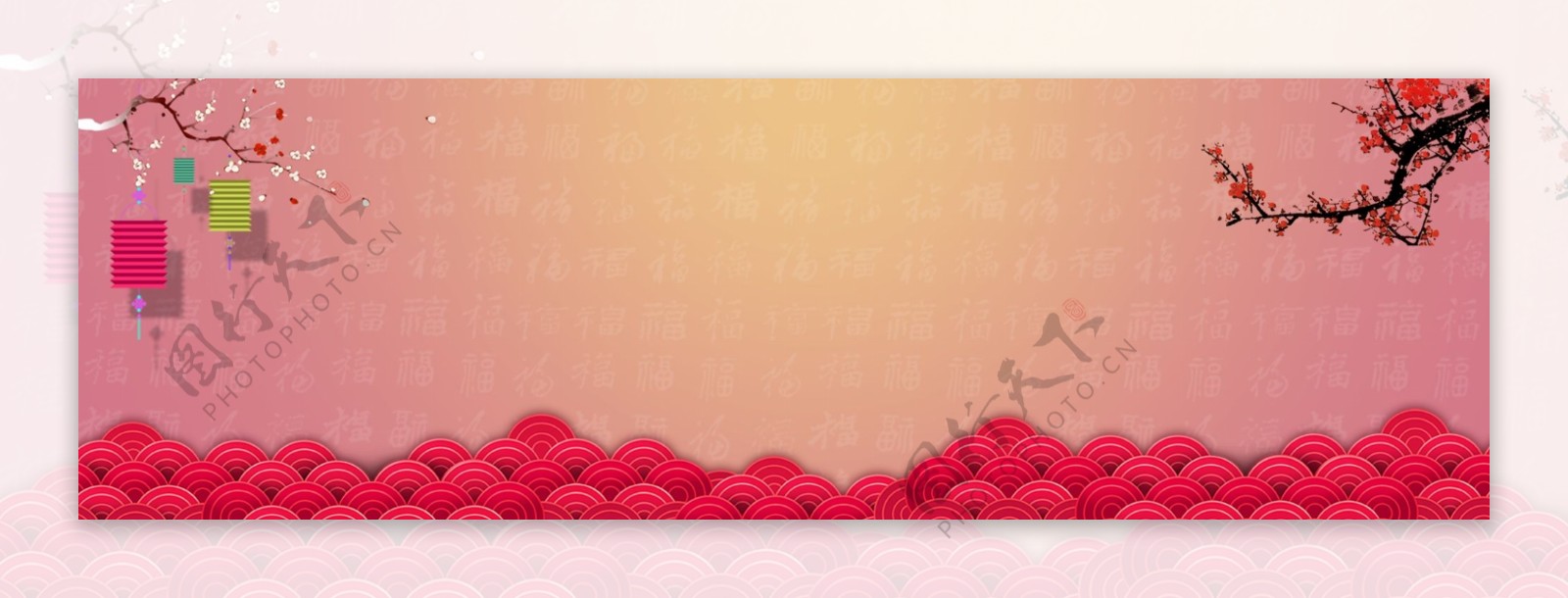 新年中国风banner背景