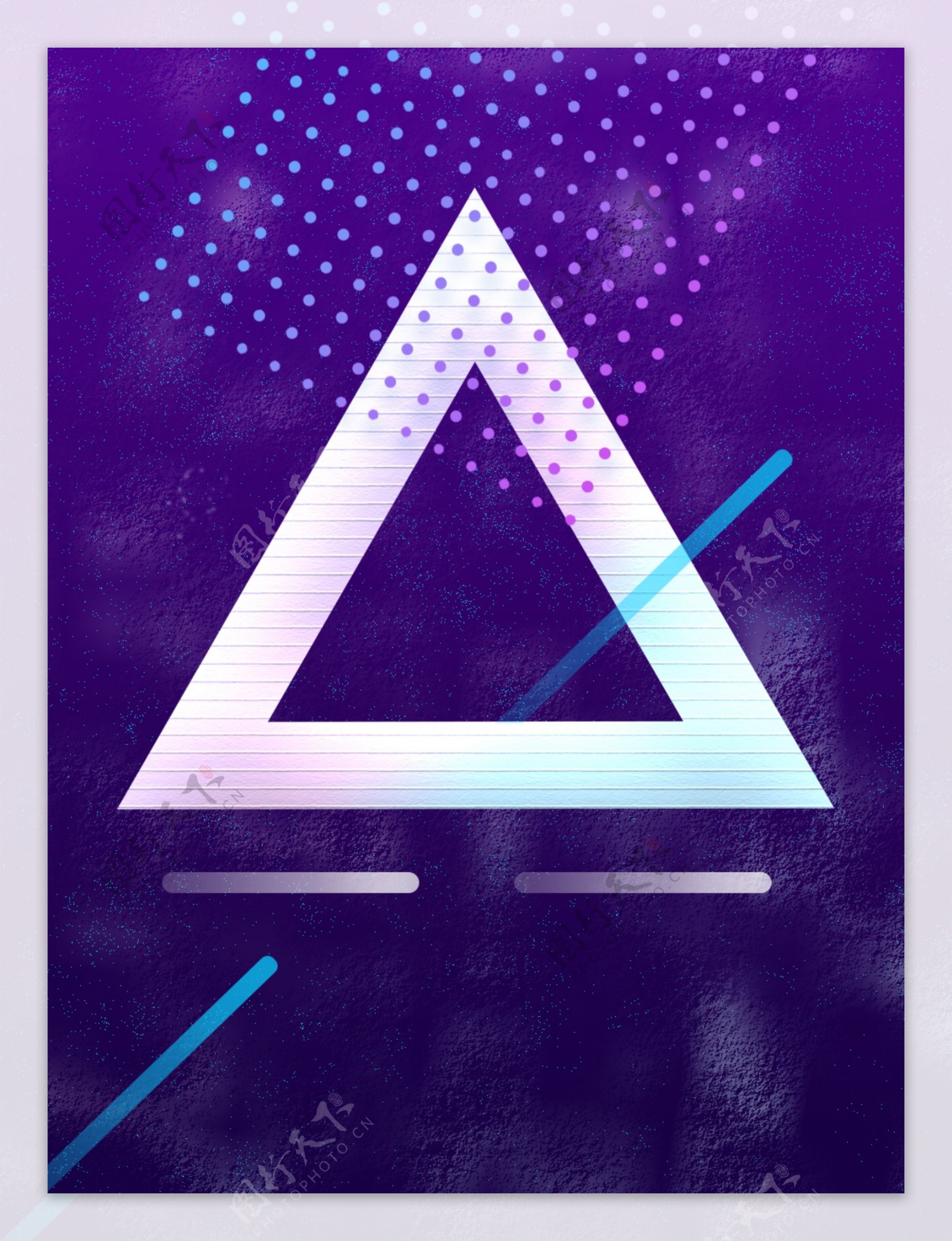 紫色几何三角形商务背景