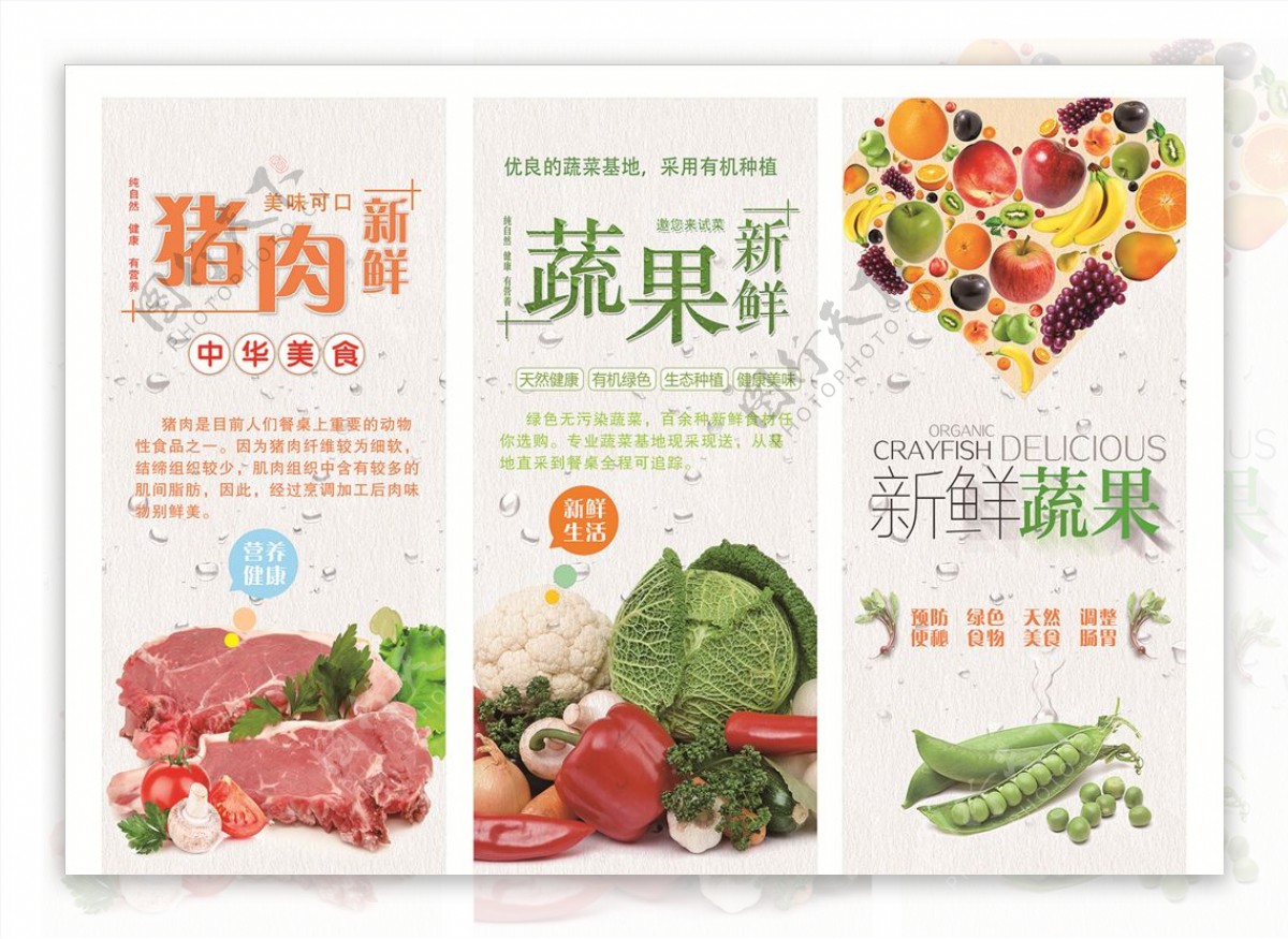 蔬菜鲜肉形象广告