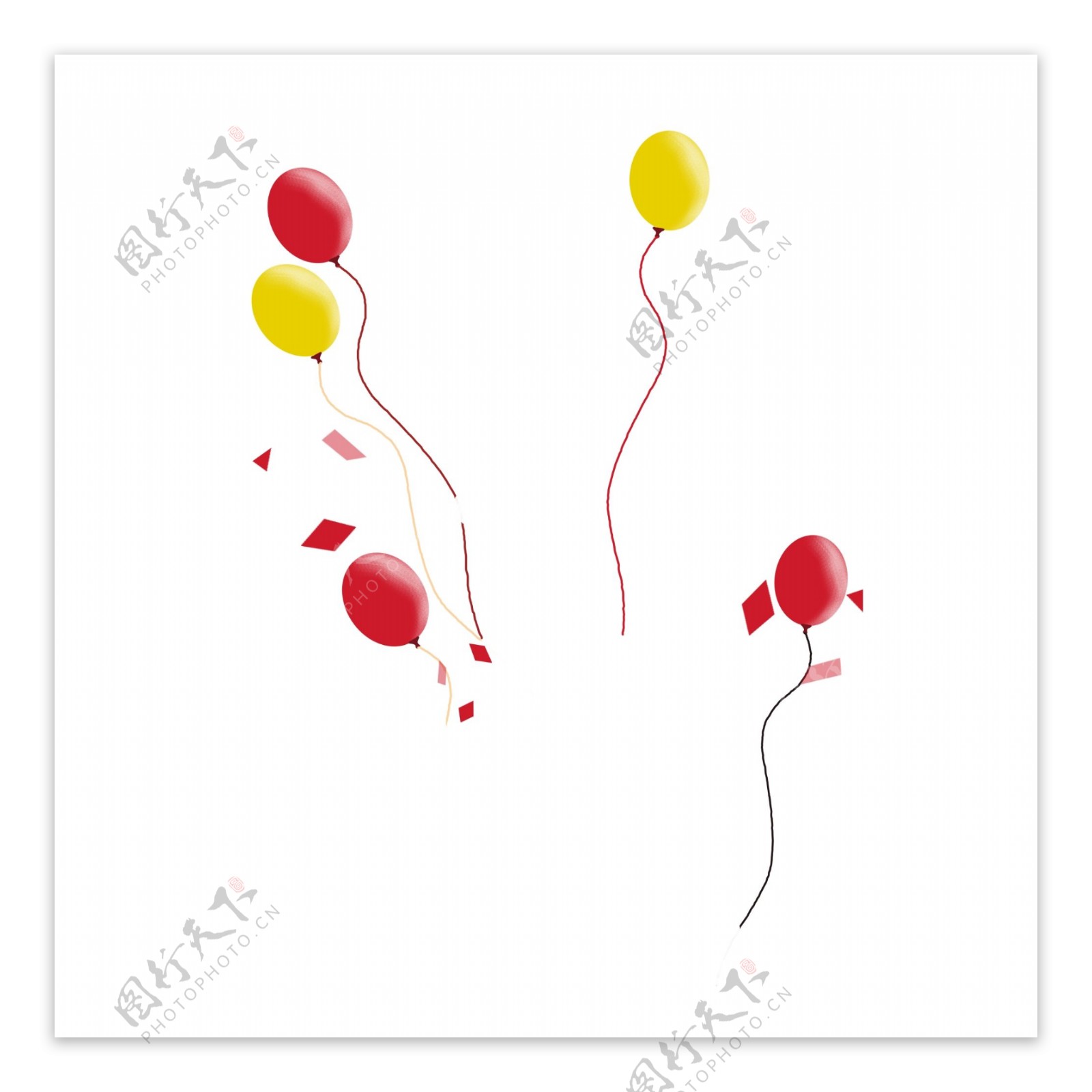 双十二彩色漂浮气球设计