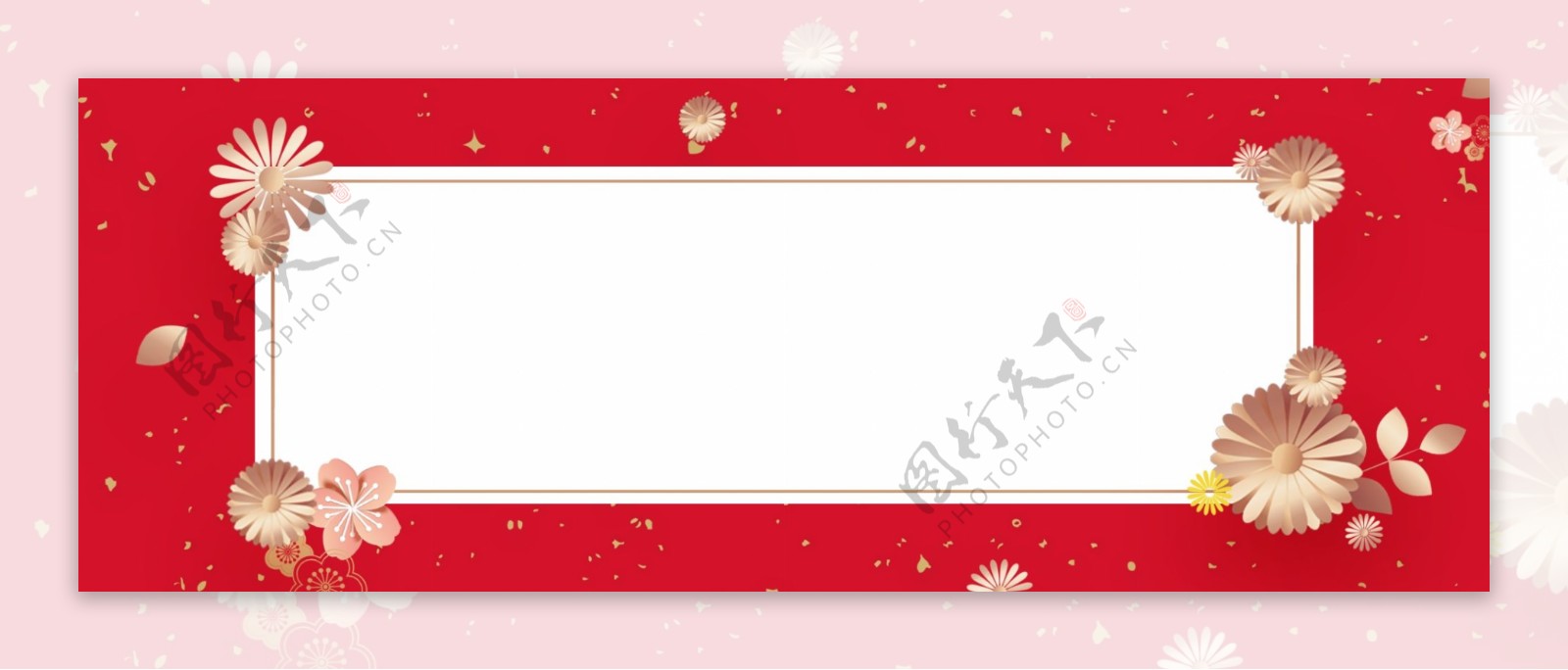 红色喜庆新年元旦婚庆剪纸背景模板