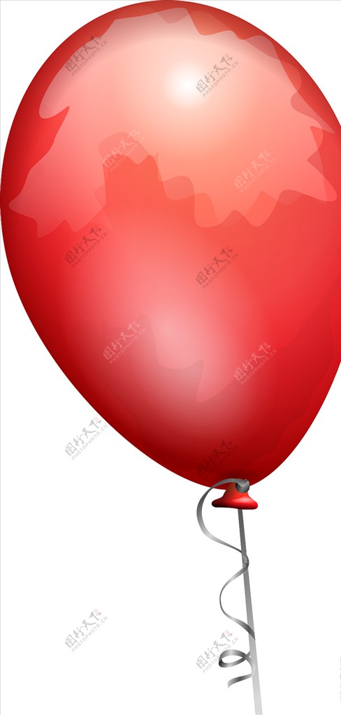 红色气球矢量素材