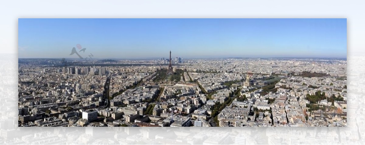埃菲尔铁塔鸟瞰图法国
