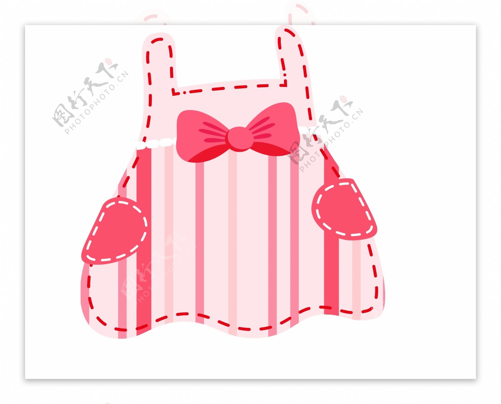 粉色可爱小裙子插画
