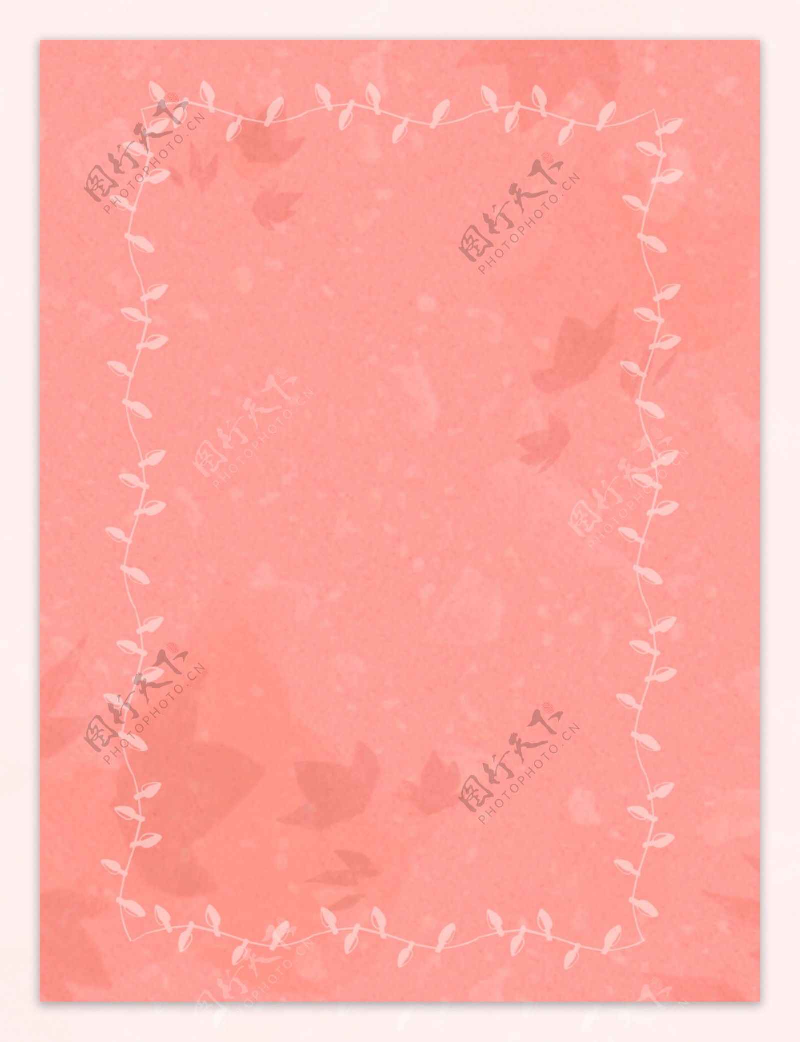 原创小清新粉色信纸质感边框背景